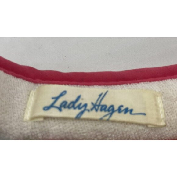 Lady Hagen Golf  Visor FloralPattern Red Pink Green Orange Black Stretch Back - Picture 3 of 4